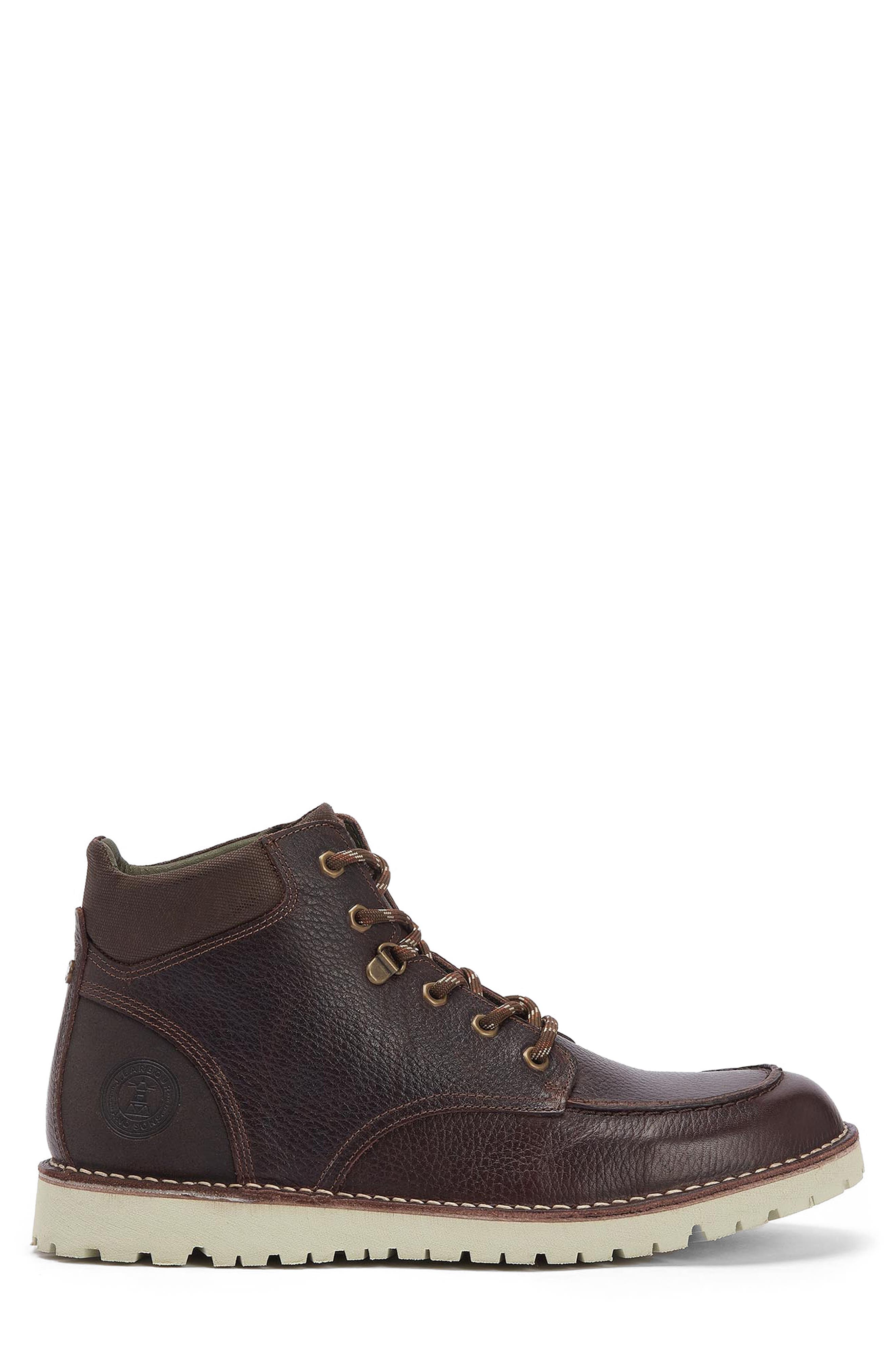 Barbour Fred Moc Toe Boot, Alternate, color, Brown