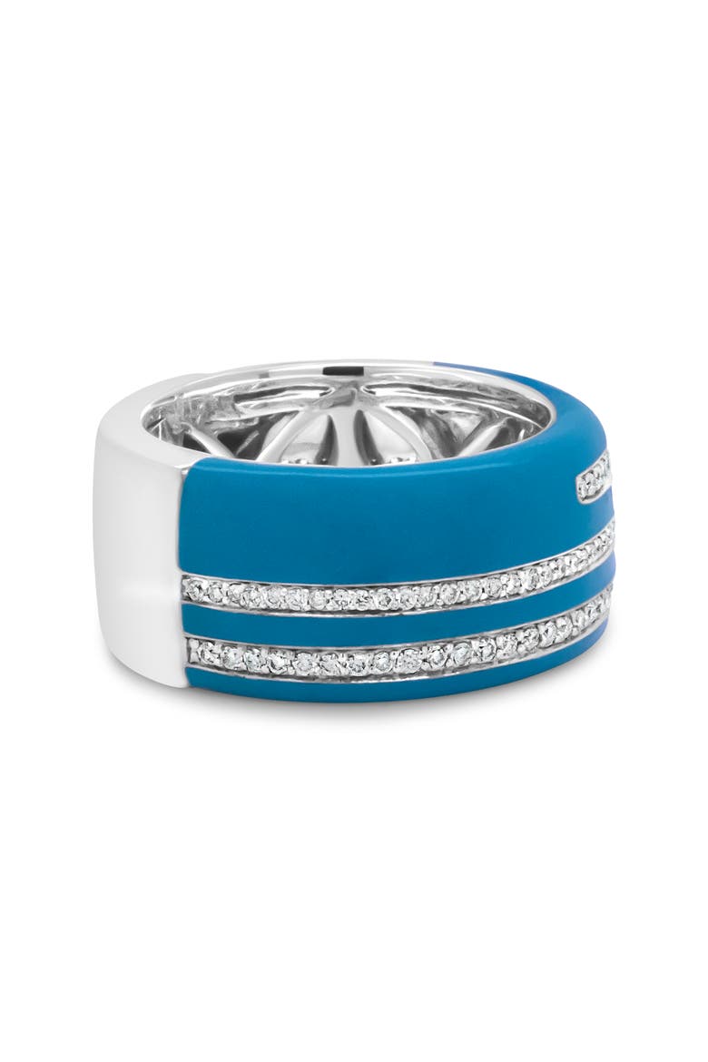 Silver 5/8 Cttw Diamond Wide Band Ring, Alternate, color, White