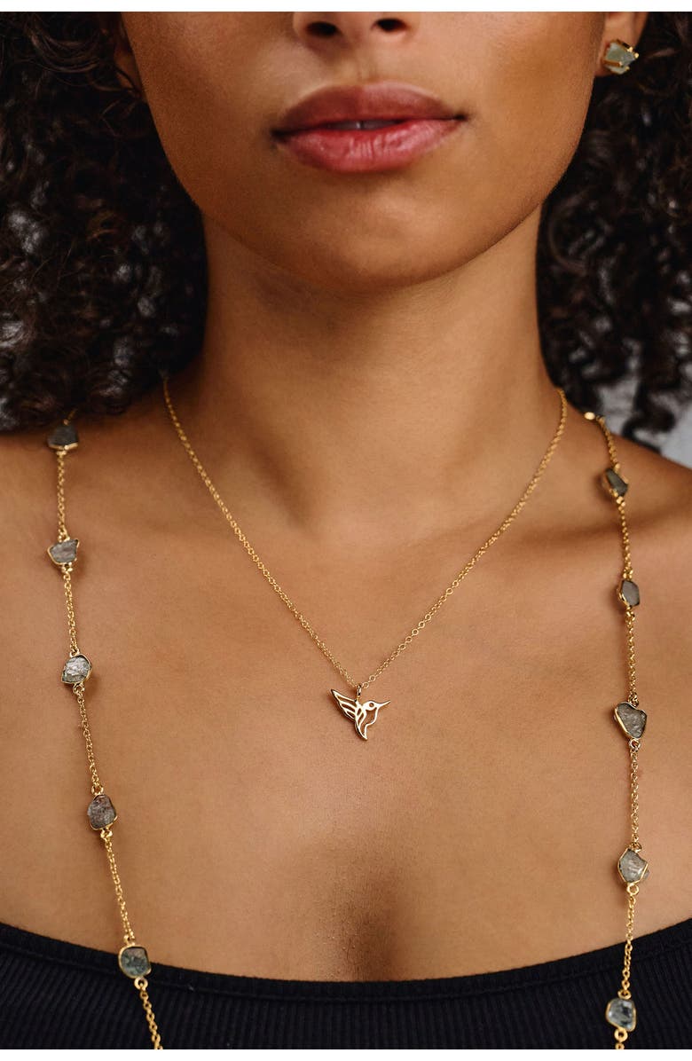 Kiara by Ki-ele Hummingbird Pendant Necklace, Alternate, color,