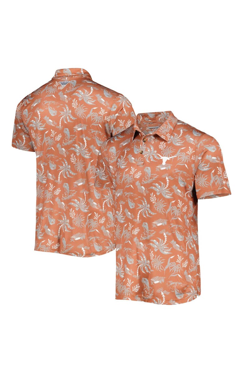 Columbia Men's Columbia Texas Orange Texas Longhorns Super Terminal Tackle Omni-Shade Polo, Main, color, 