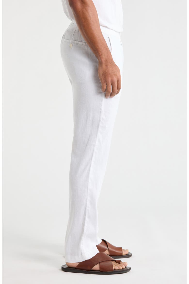 Beach Coast Linen Pants, Alternate, color, WHITE