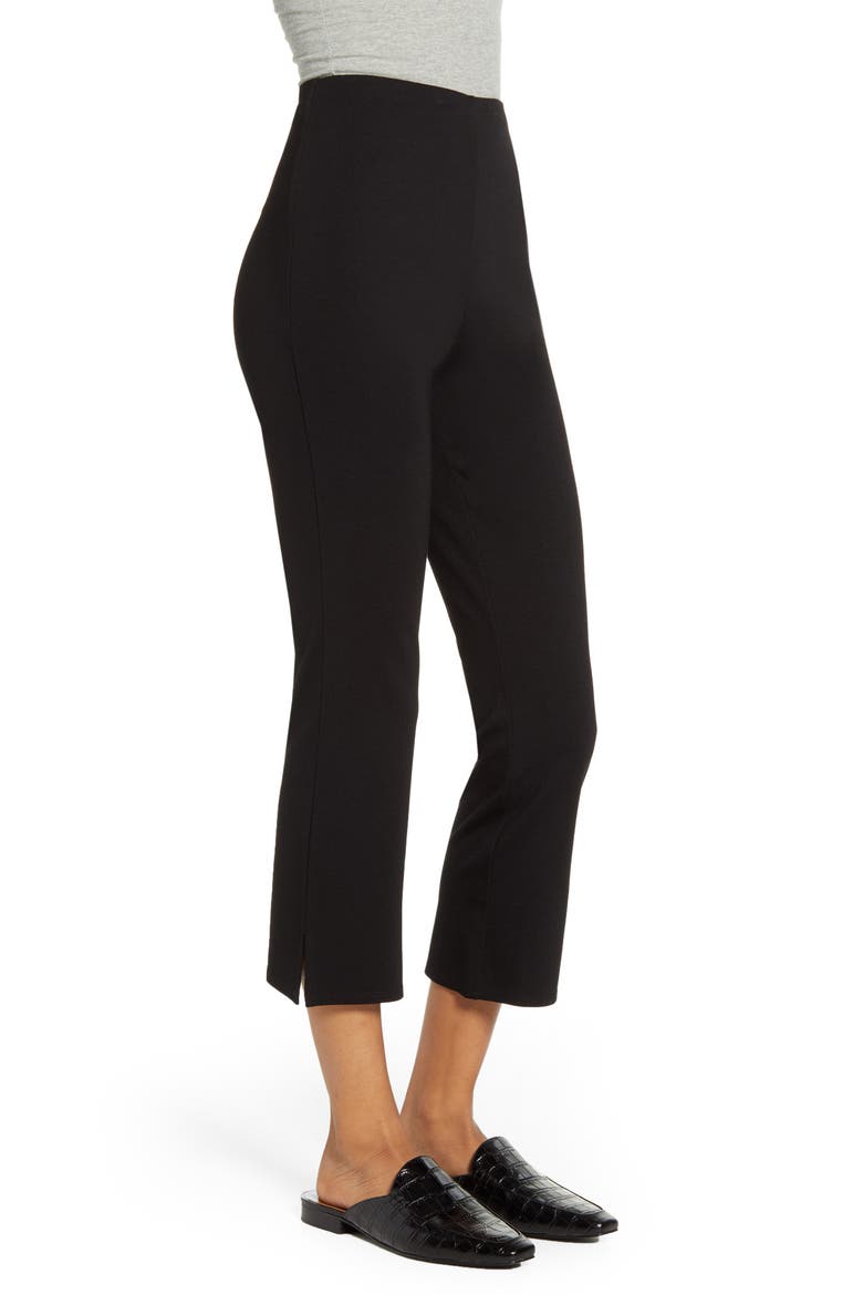 Lyssé Kick Flare Crop Leggings, Alternate, color, BLACK