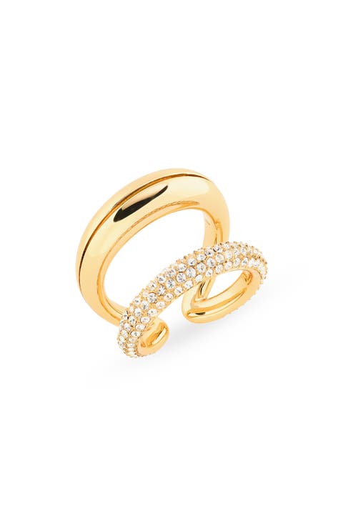 Pierced Pavé Double Ring