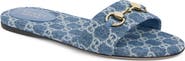 Gucci Siaga Horsebit GG Monogram Slide Sandal