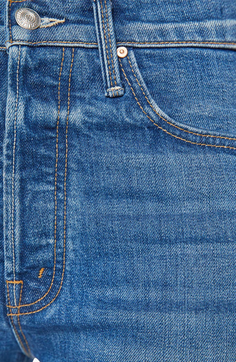 MOTHER The Tripper High Waist Ankle Fray Flare Jeans, Alternate, color,