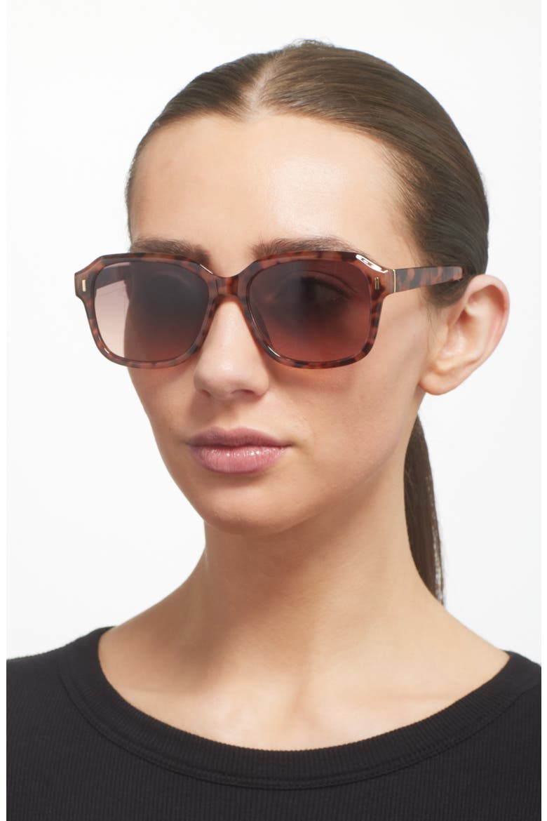 Gradient Square Sunglasses, Alternate, color, TORTOISE