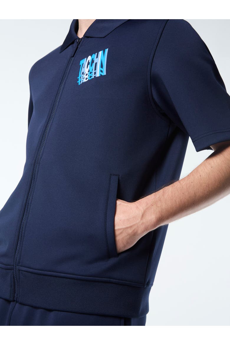 Urso Short Sleeve Track Jacket, Alternate, color, MARITIME BLUE