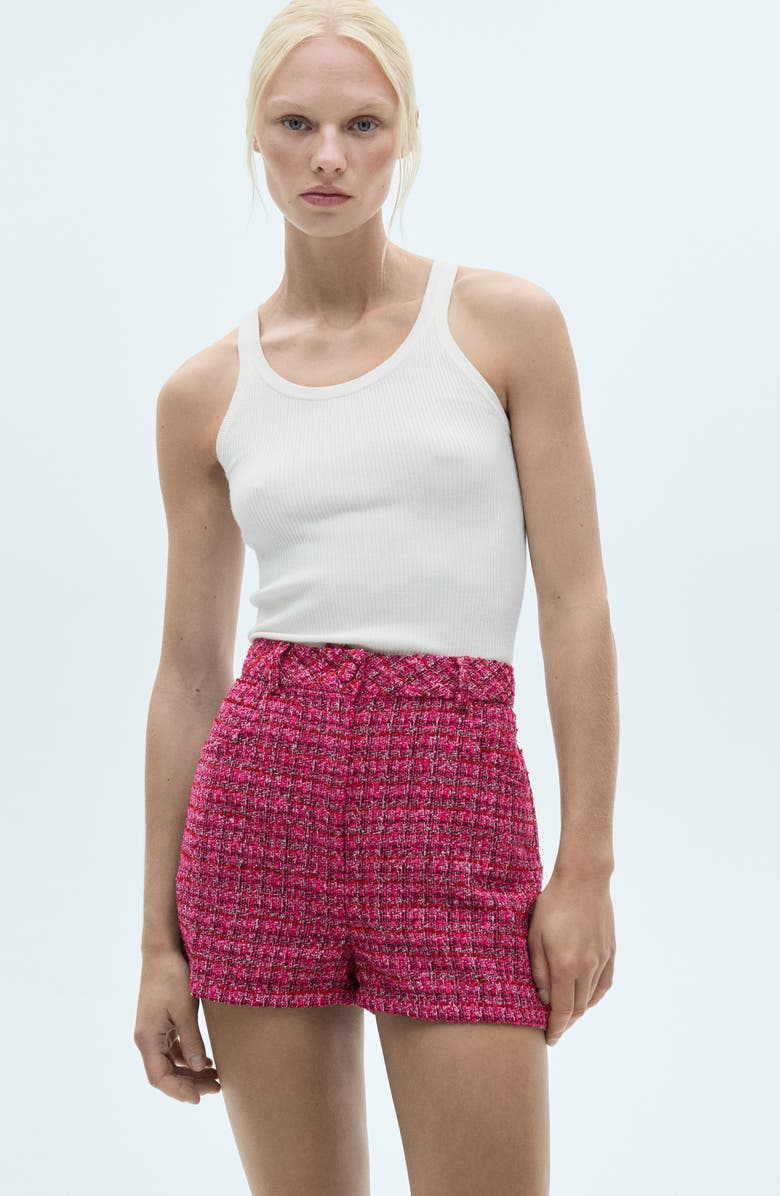 MANGO Tweed Shorts, Alternate, color, 