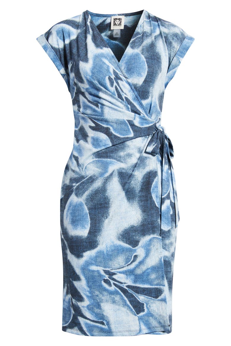 Floral Wrap Dress, Alternate, color, DISTANT MOUNTAIN MULTI
