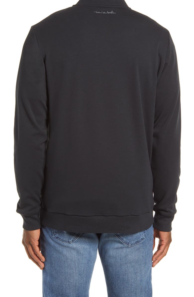 TravisMathew Cloud 2.0 Quarter Zip Pullover, Alternate, color, Black