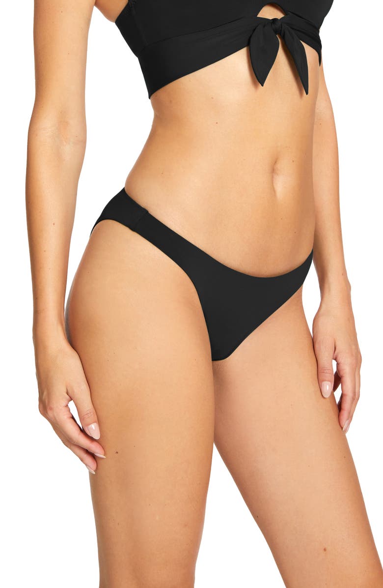 Robin Piccone Ava Bikini Bottoms, Alternate, color, Black