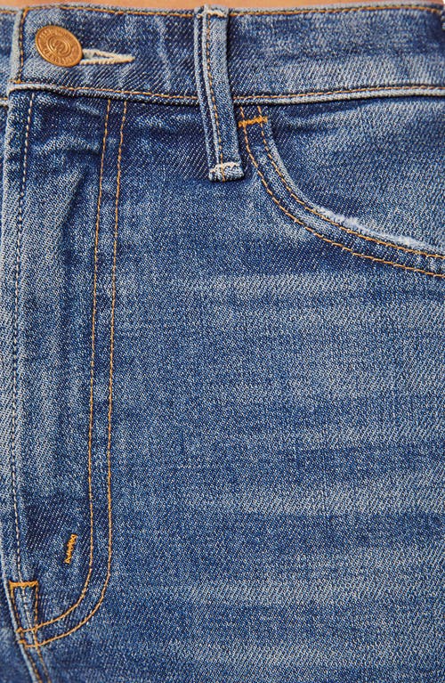 Mother The Hustler High Waist Ankle Bootcut Jeans In Blue