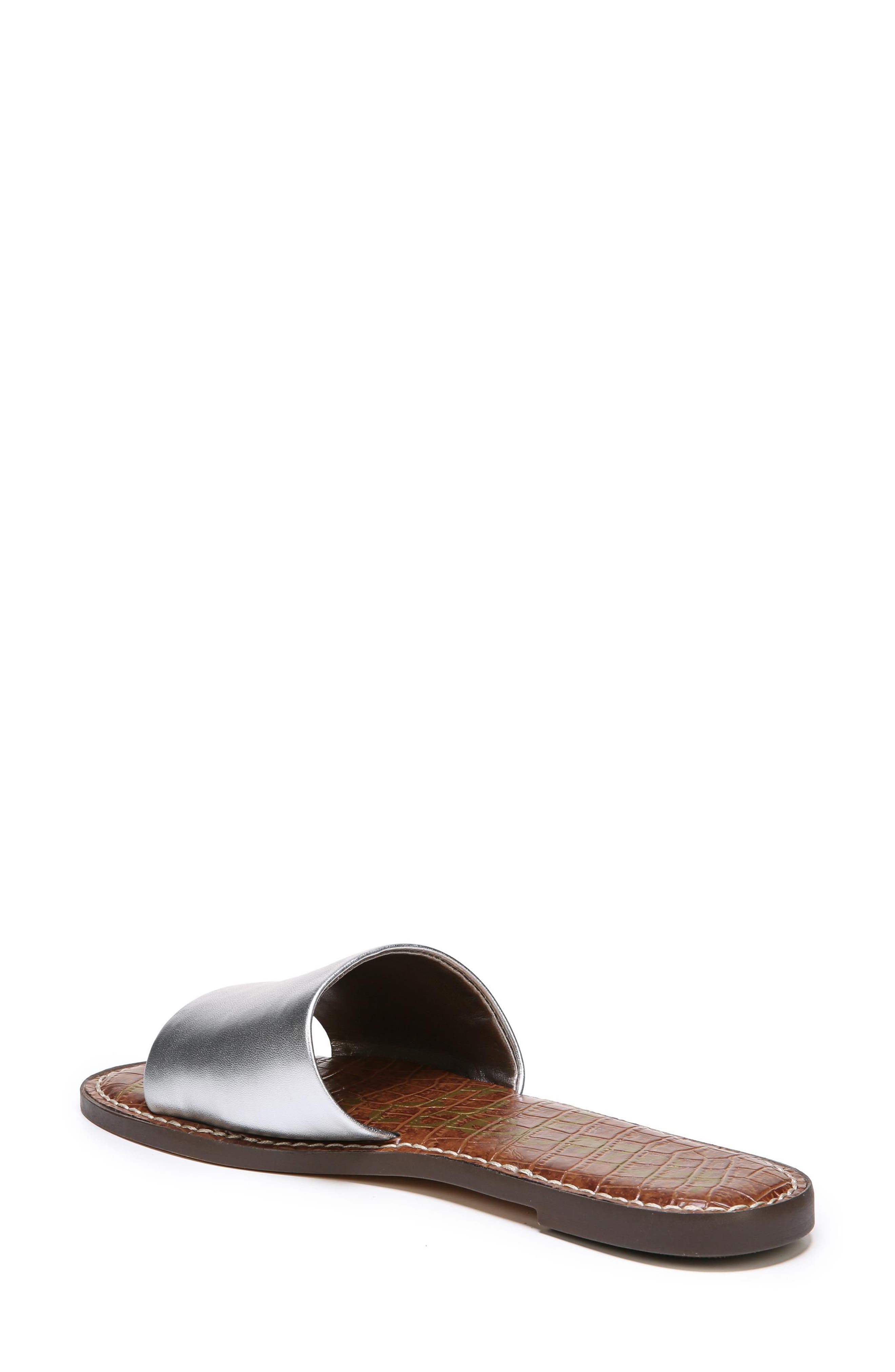 Gio Slide Sandal, Alternate, color, SILVER LEATHER