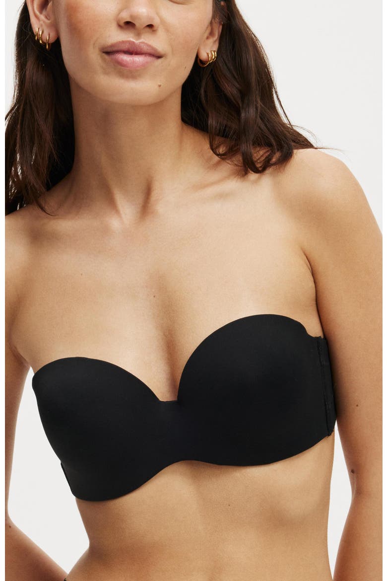 Women's Everyday Strapless Lightly Lined T-Shirt Bra, Main, color, Black