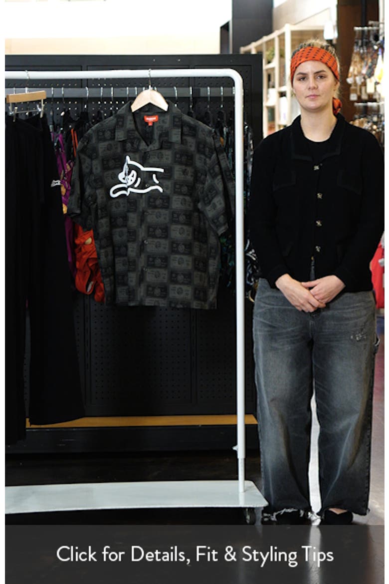 Black Card Graphic Camp Shirt video
