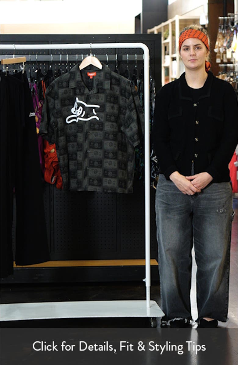 Black Card Graphic Camp Shirt, sales video thumbnail