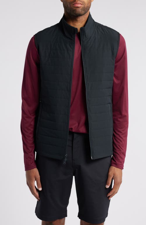 Swannies Warren Quilted Waterproof Golf Vest in Black Maroon 