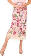 Ted Baker Edith Lace Trim Floral Skirt