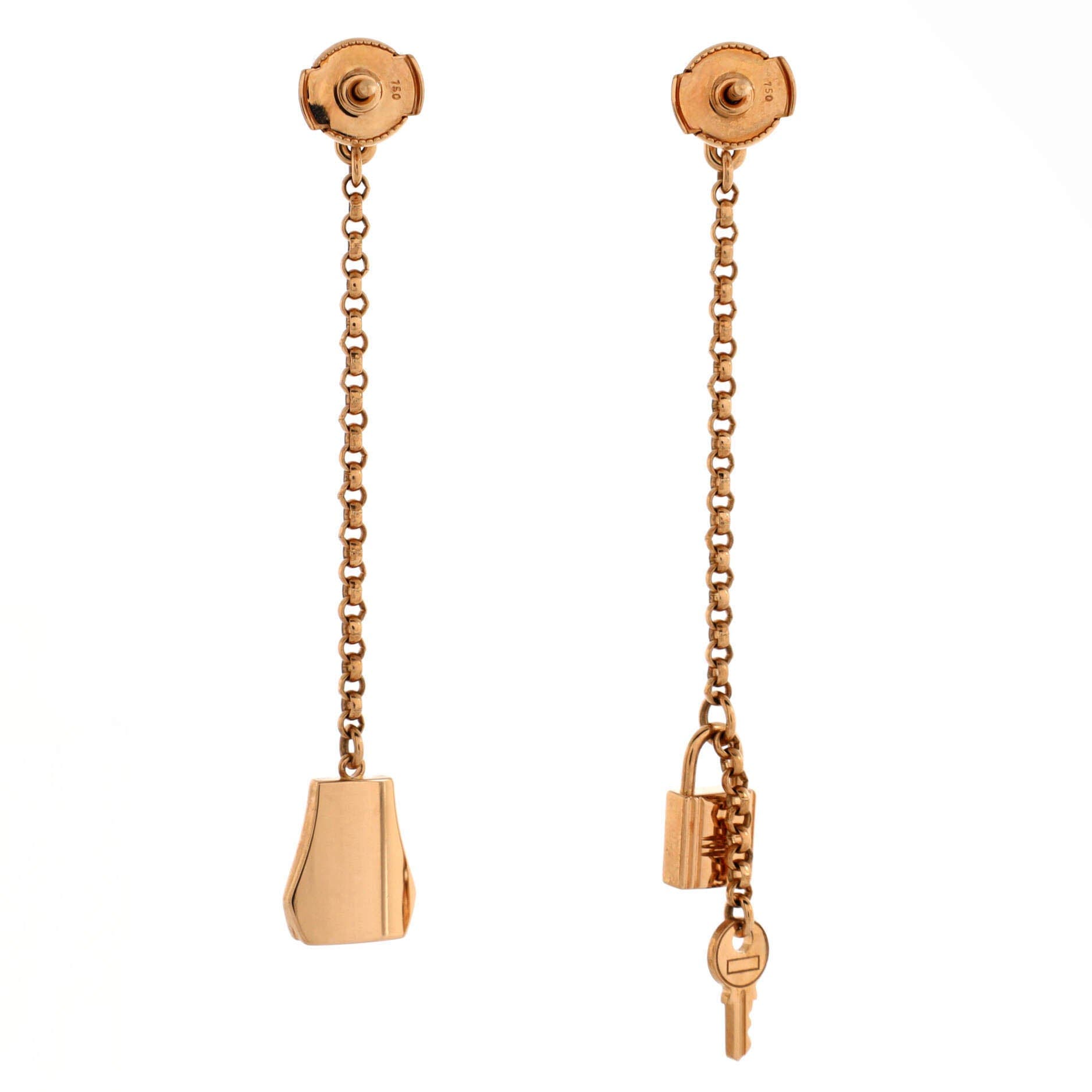 Kelly Clochette Drop Earrings 18K Rose Gold, Alternate, color, Rose Gold