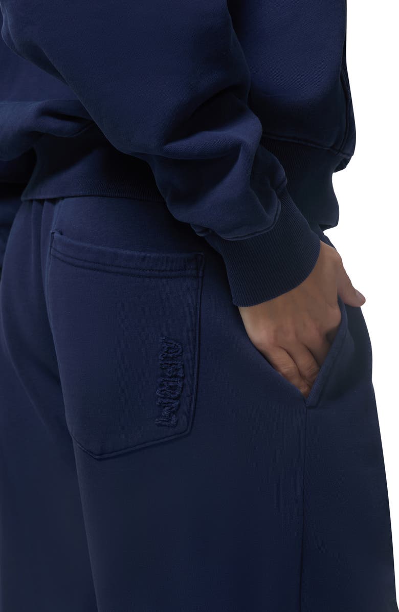 AFRM Finely Cotton Straight Leg Sweatpants, Alternate, color, Black Iris