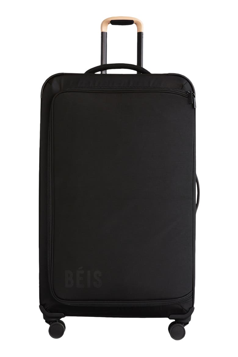 29-Inch Soft Sided Collapsible Spinner Check-In Luggage, Main, color, BLACK