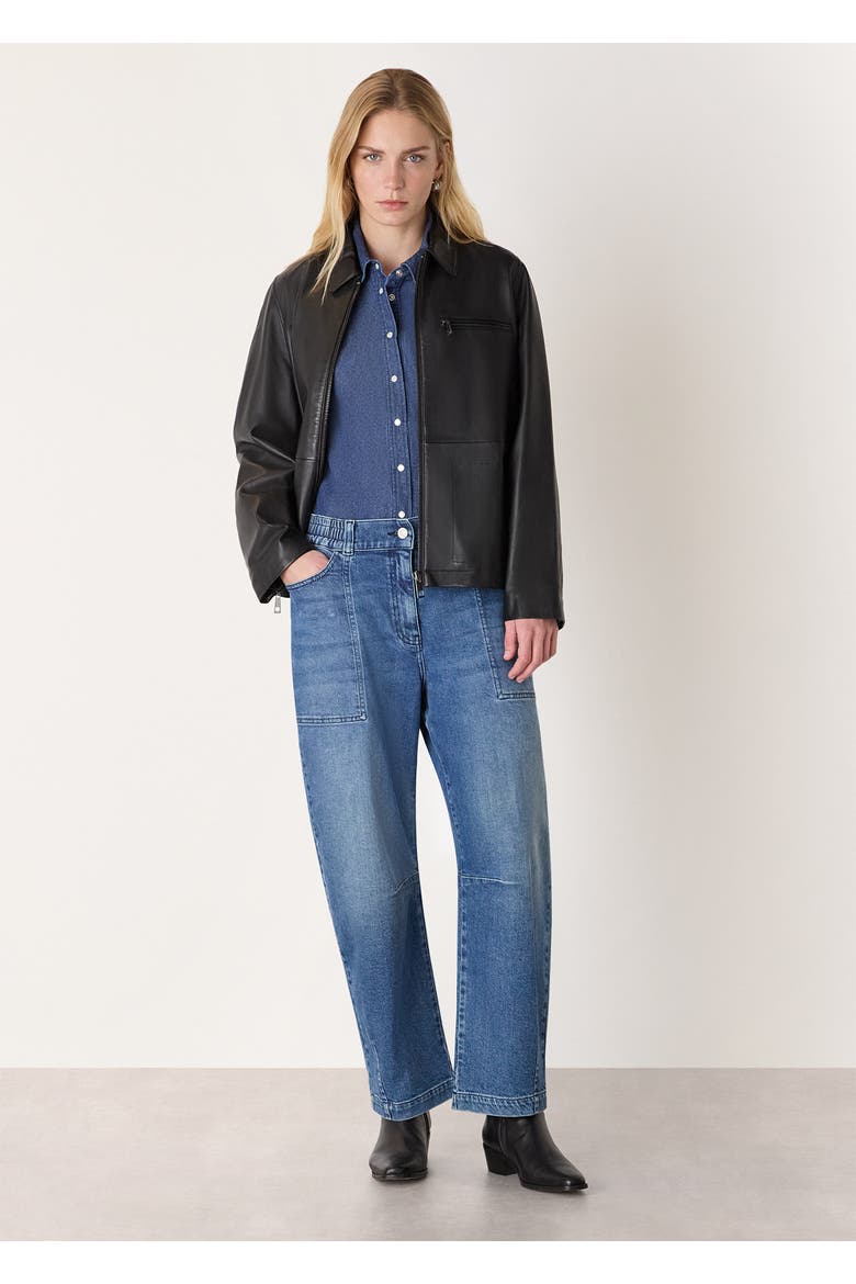 Pocket Detail Cotton Shirt, Alternate, color, Denim