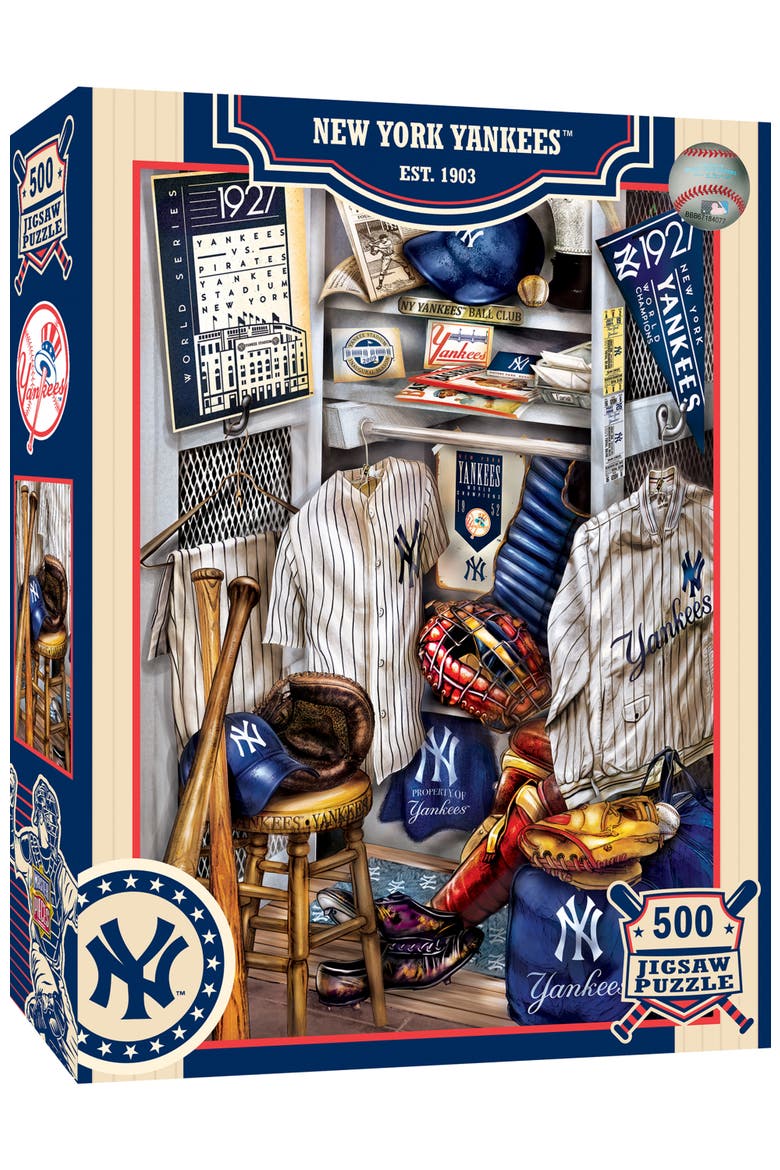 New York Yankees Locker Room 500 Puzzle, Main, color, Multicolor