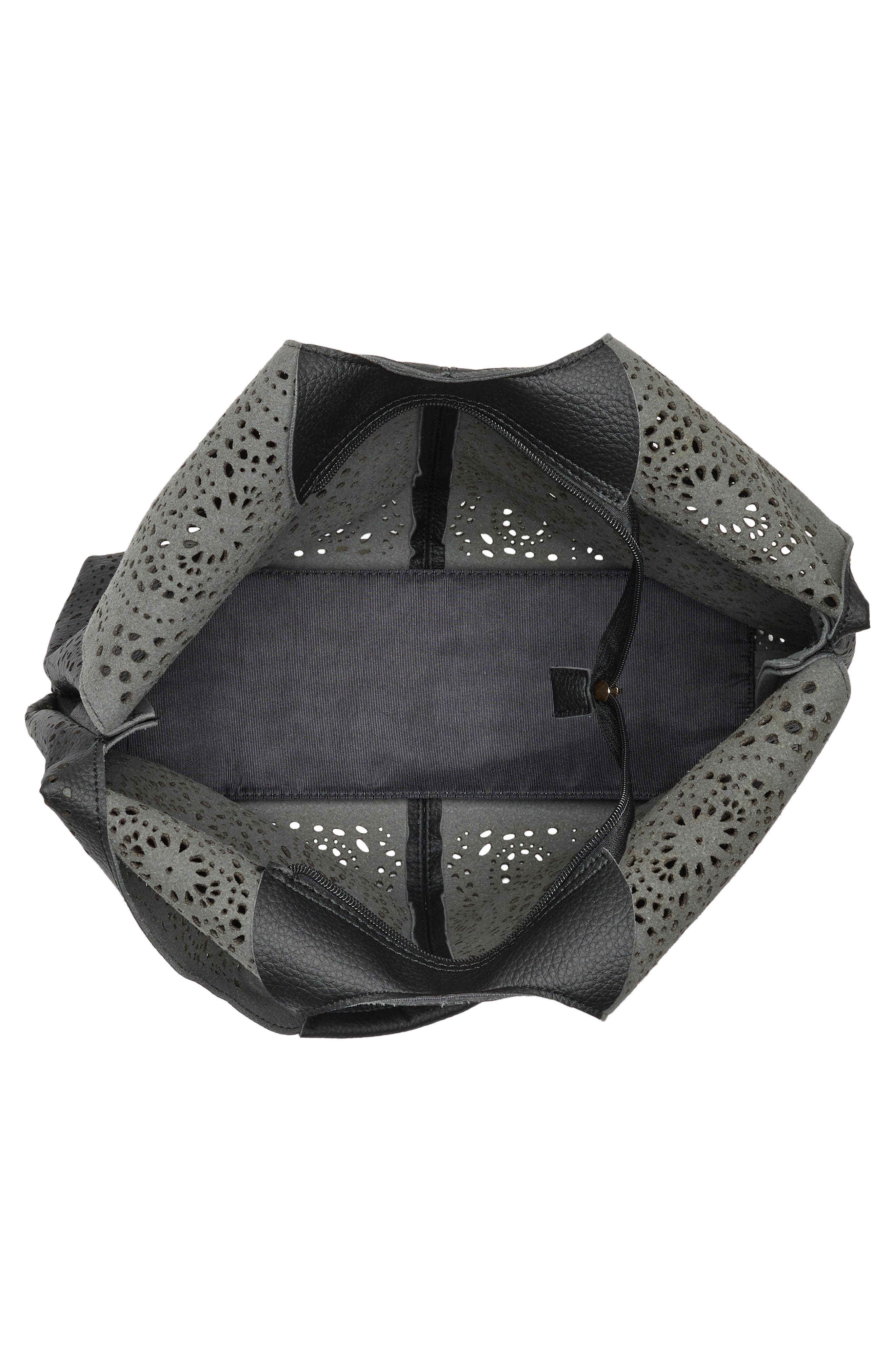 Melie Bianco Farrow Tote Bag with Pouch, Alternate, color, Black