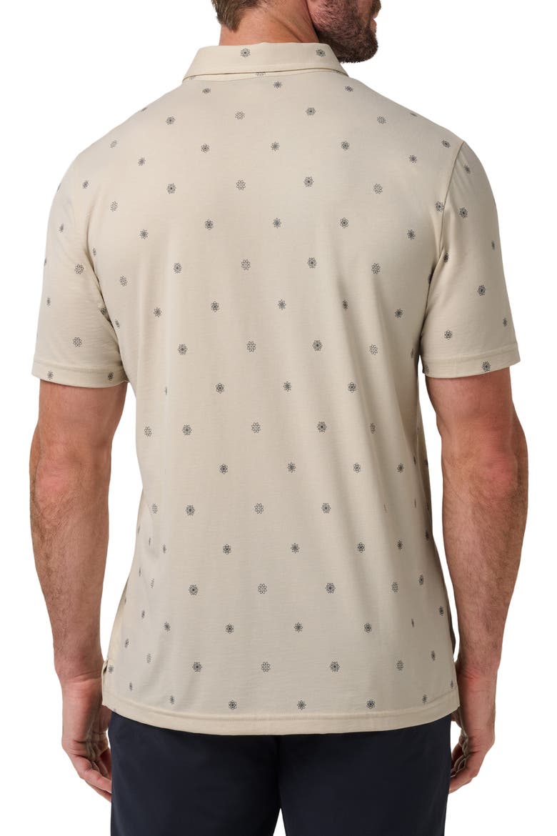 Floral Button Down Polo, Alternate, color, ITALIAN SAND