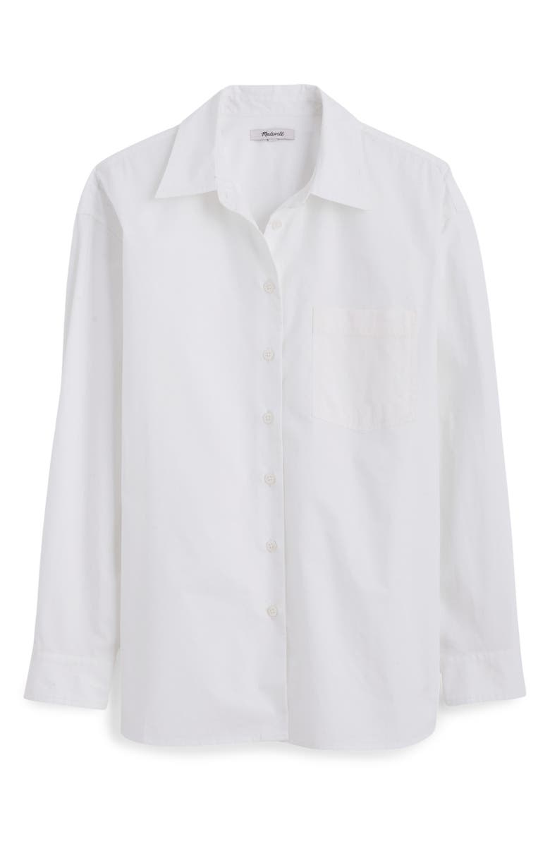 Madewell The Easy Poplin Button-Up Shirt, Alternate, color, White