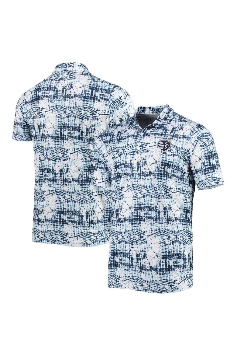 Men's Antigua Navy Sporting Kansas City Vivid Polo, Main, color, Navy