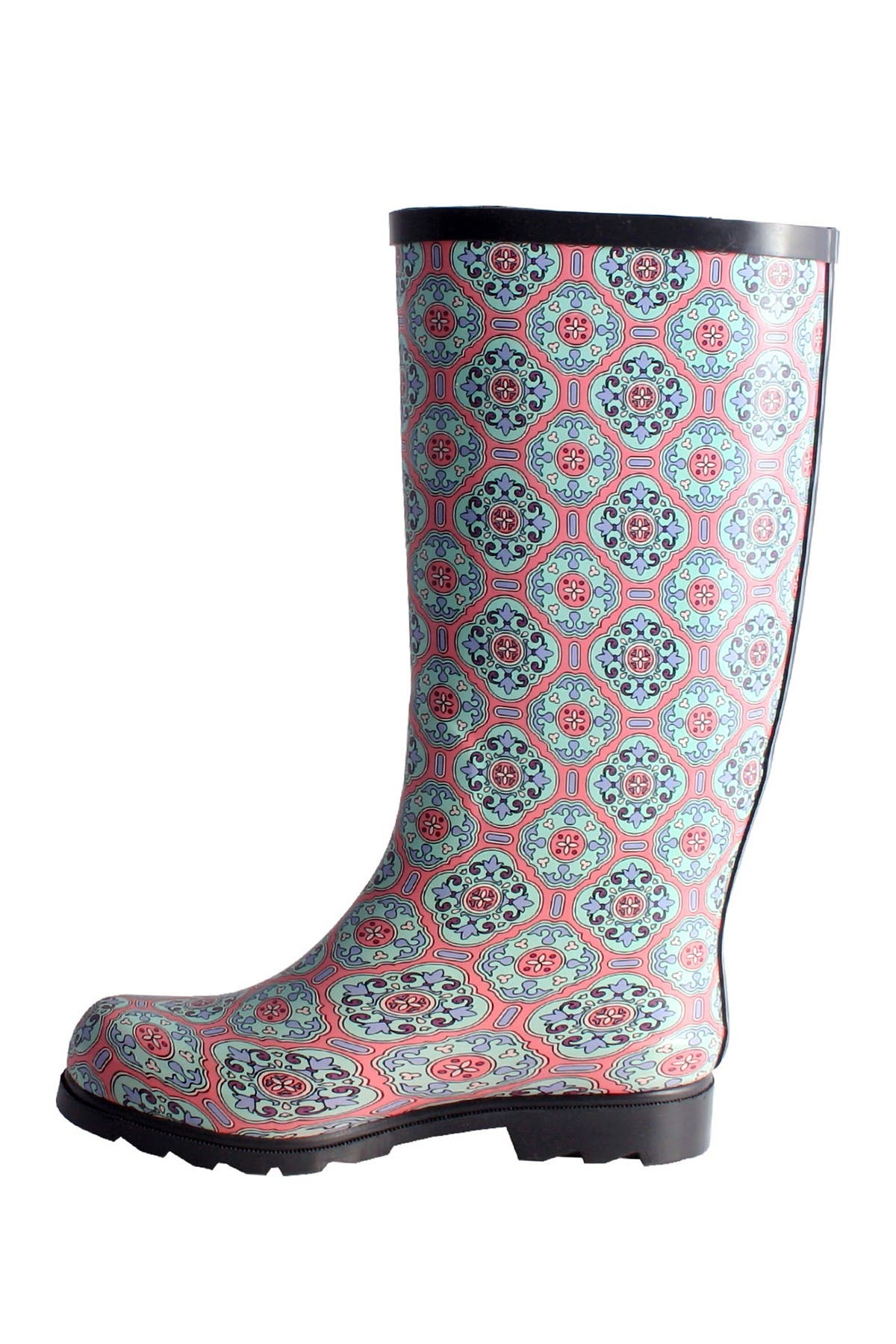 Nomad Puddles Waterproof Rain Boot, Alternate, color, Pink/Mint Tile