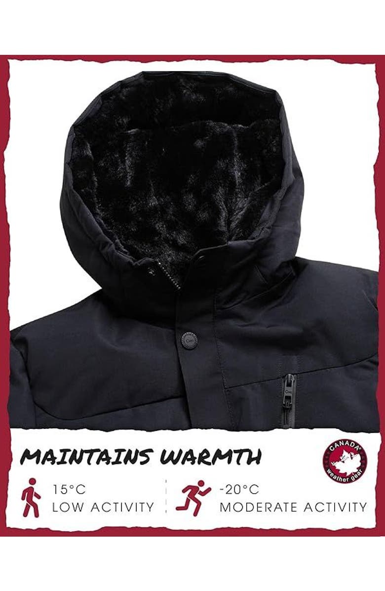 CANADA WEATHER GEAR Boys' Puffer Insulated Ski Jacket, Alternate, color, Black