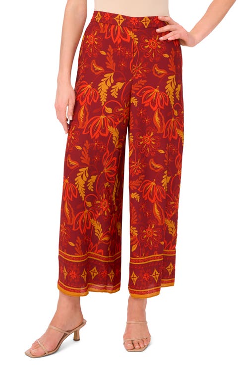 Floral Wide Leg Pants