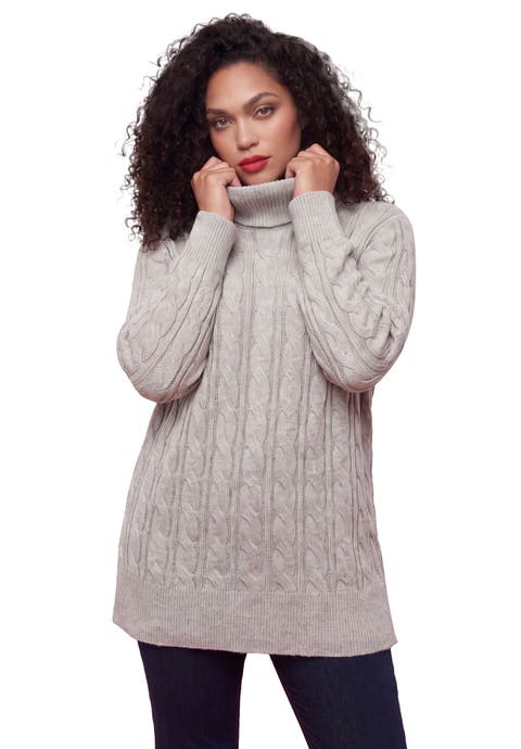 Plus Size Cozy Cable Turtleneck Sweater (plus)