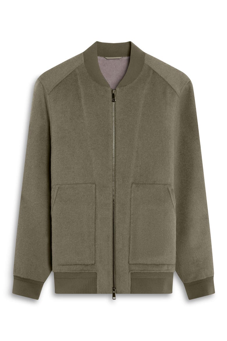 Wool Blend Bomber Jacket, Alternate, color, OLIVE