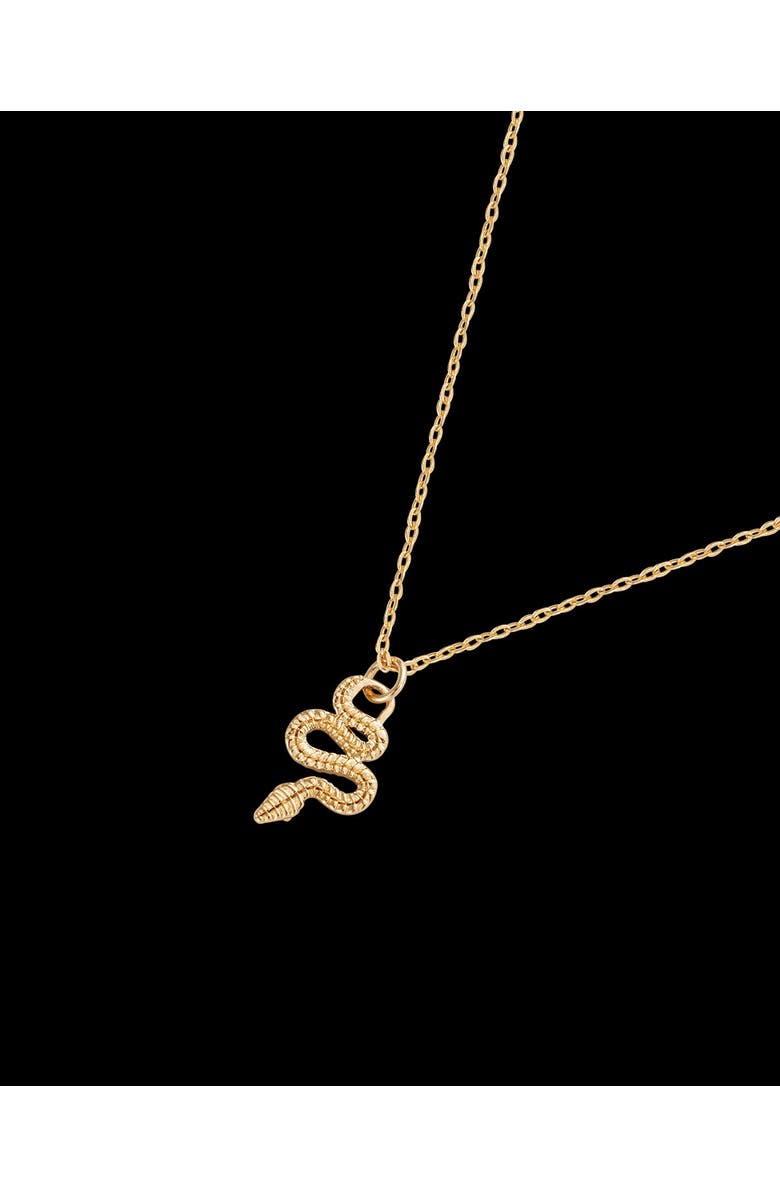 Fable England Celestial Snake Necklace, Alternate, color, Green