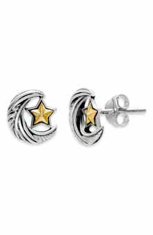 SAMUEL B. Moon & Star Stud Earrings