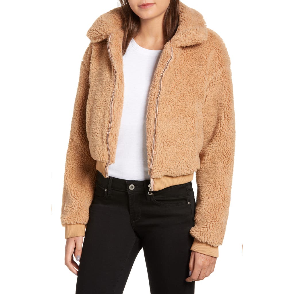 Tiger Mist Teddy Jacket in Brown at Nordstrom, Size Medium