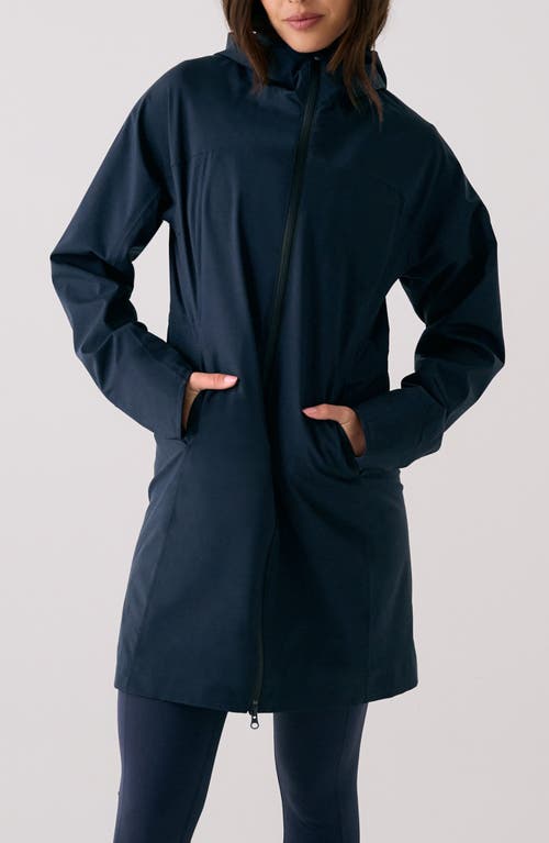 Lole Element Long Windproof Rain Jacket In Blue