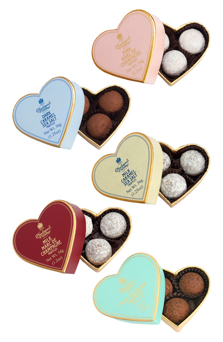 Charbonnel et Walker Mini Heart Truffle Collection, Main, color, 