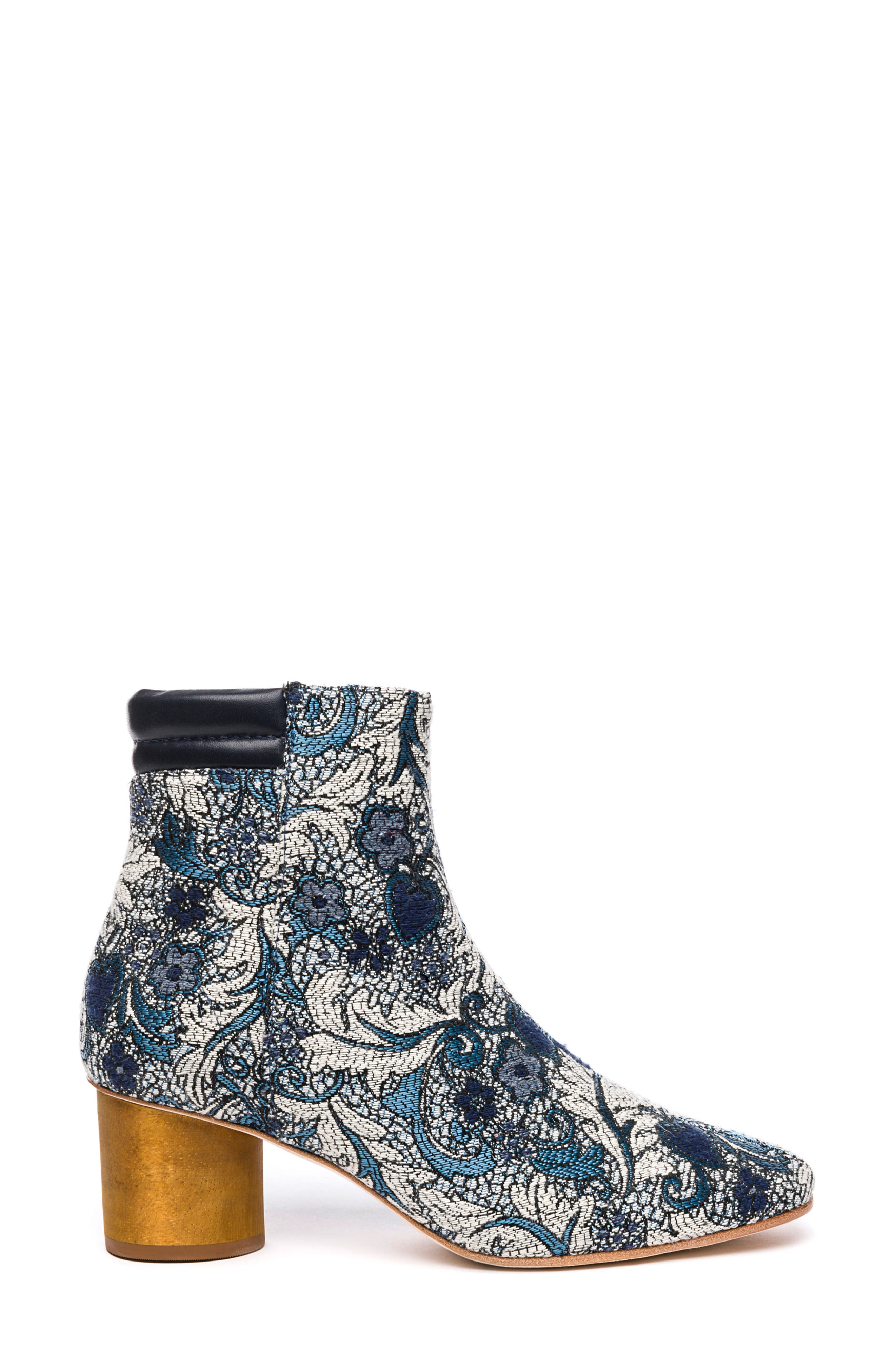 Bernardo Izzy Bootie, Alternate, color, BLUE JACQUARD FABRIC