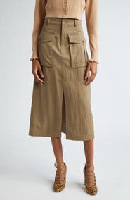 Ulla Johnson Veria Twill Cargo Skirt