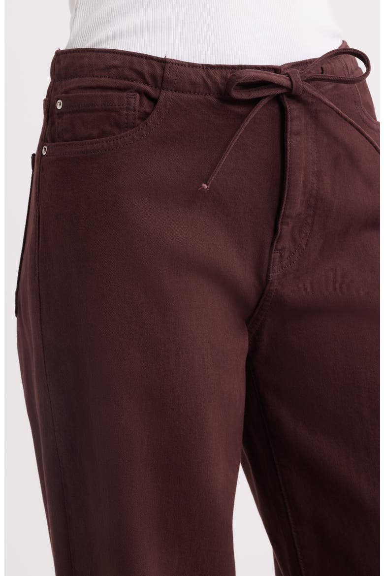 The Big Easy High Waist Wide Leg Drawstring Jeans, Alternate, color, GARNET
