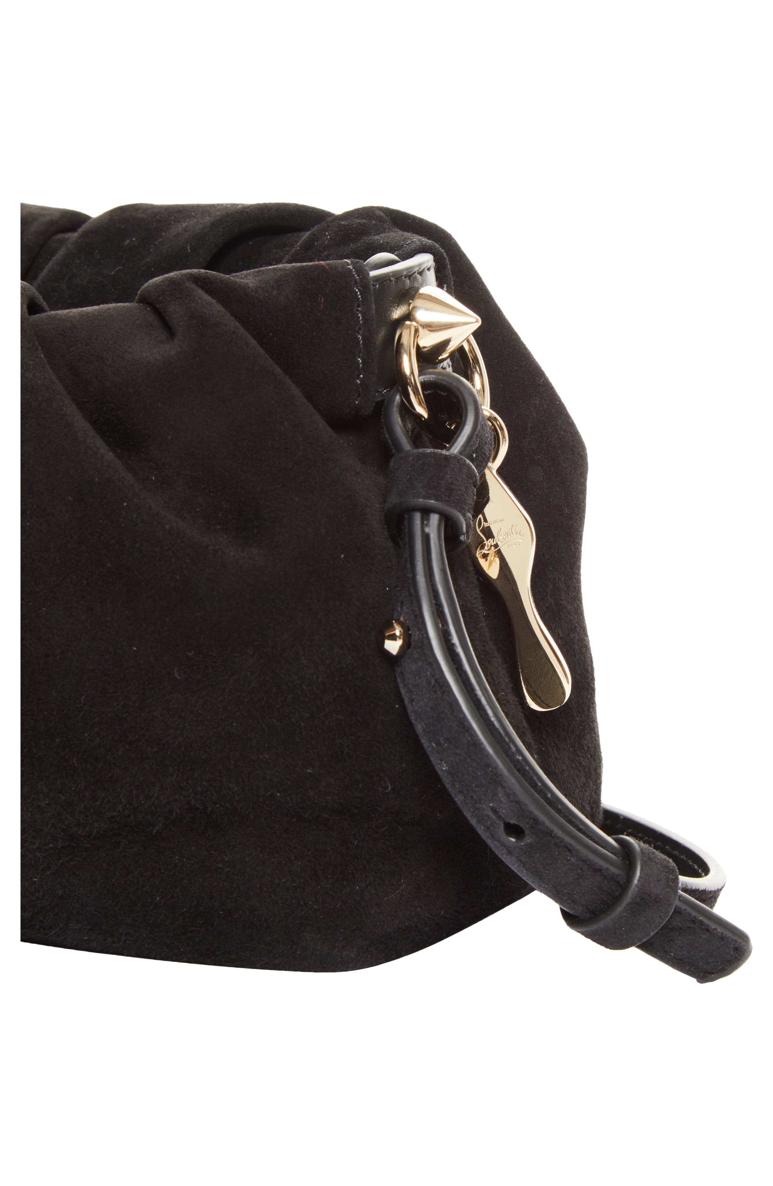 Mini Eva Suede Crossbody Bag, Alternate, color, BK01 BLACK