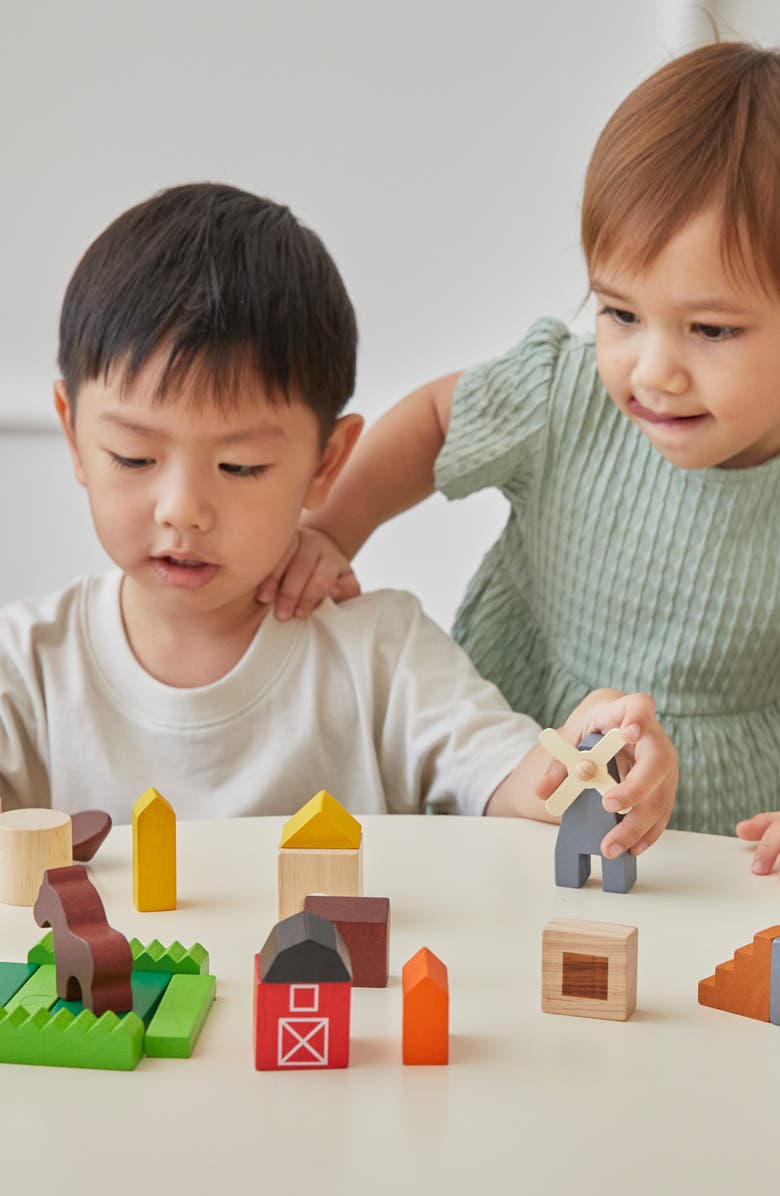 PlanToys<sup>®</sup> Country Block Playset, Alternate, color, Assorted
