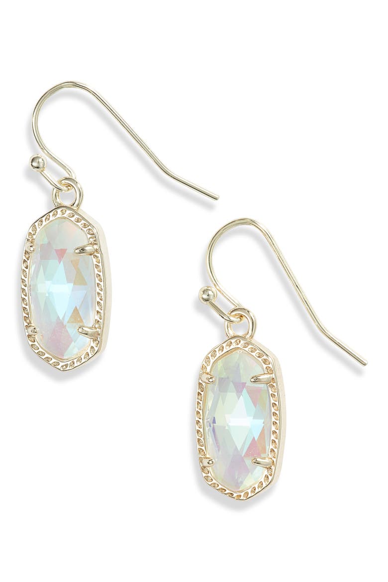Lee Small Drop Earrings, Main, color, GOLD SPICE DRUSY