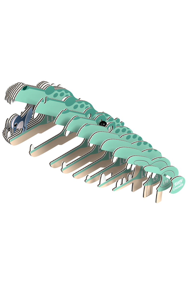 Crocodile 3D Puzzle, Alternate, color, No Color