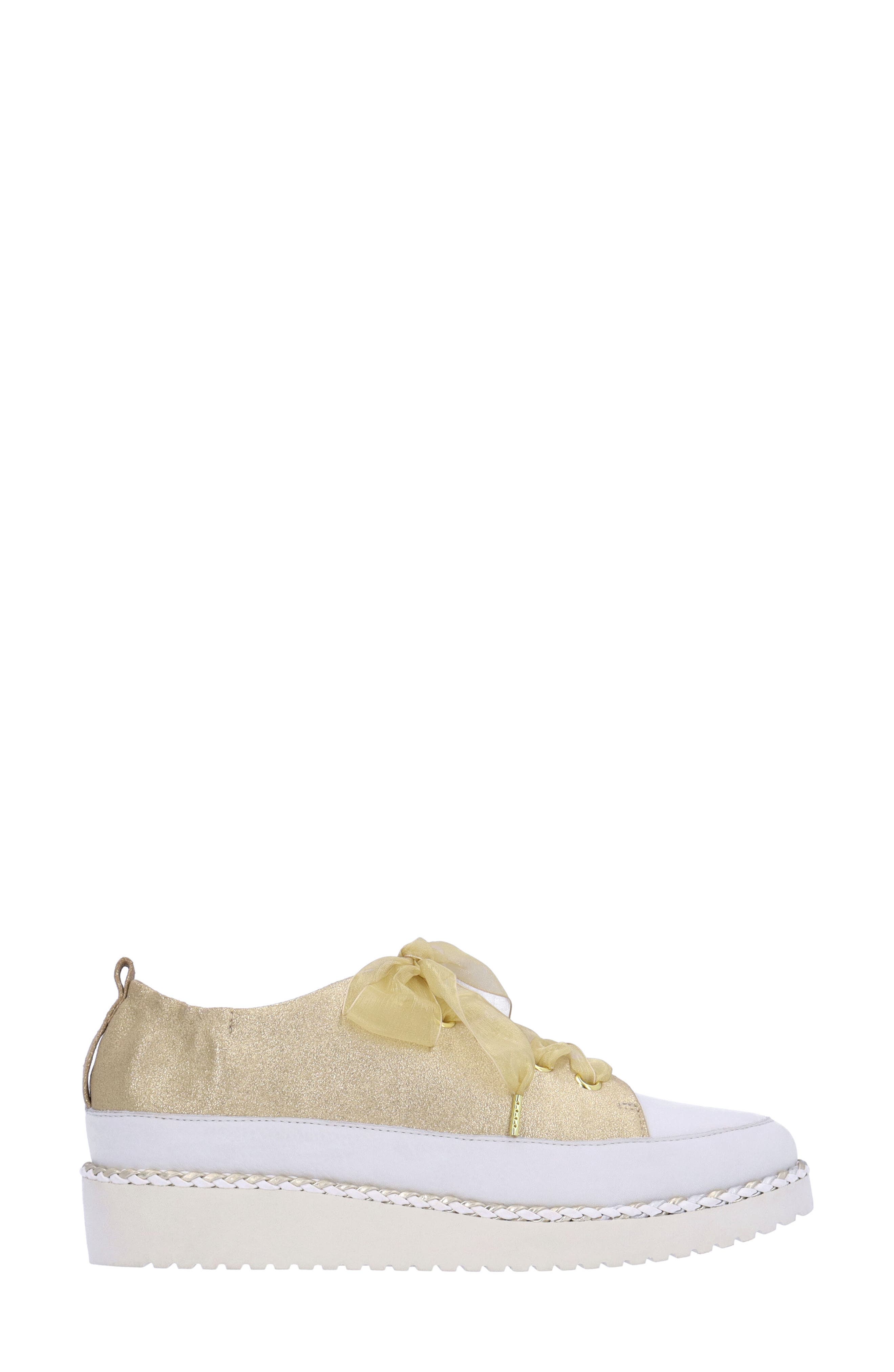L'Amour des Pieds Zaina Platform Sneaker, Alternate, color, Gold