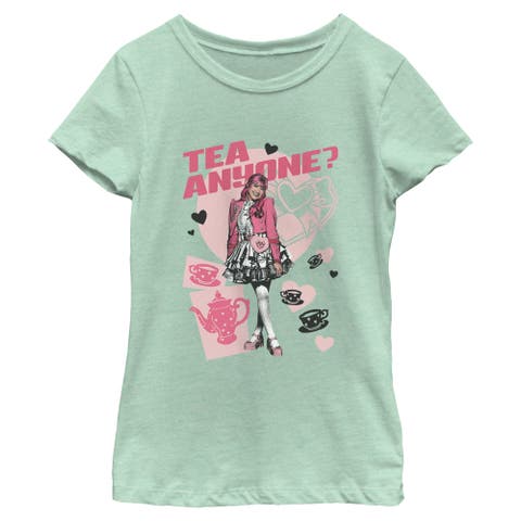Girl's Descendants Wicked Wonderland Pink Tea Time  Graphic T-Shirt